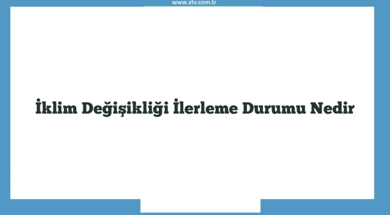 İklim Değişikliği İlerleme Durumu Nedir